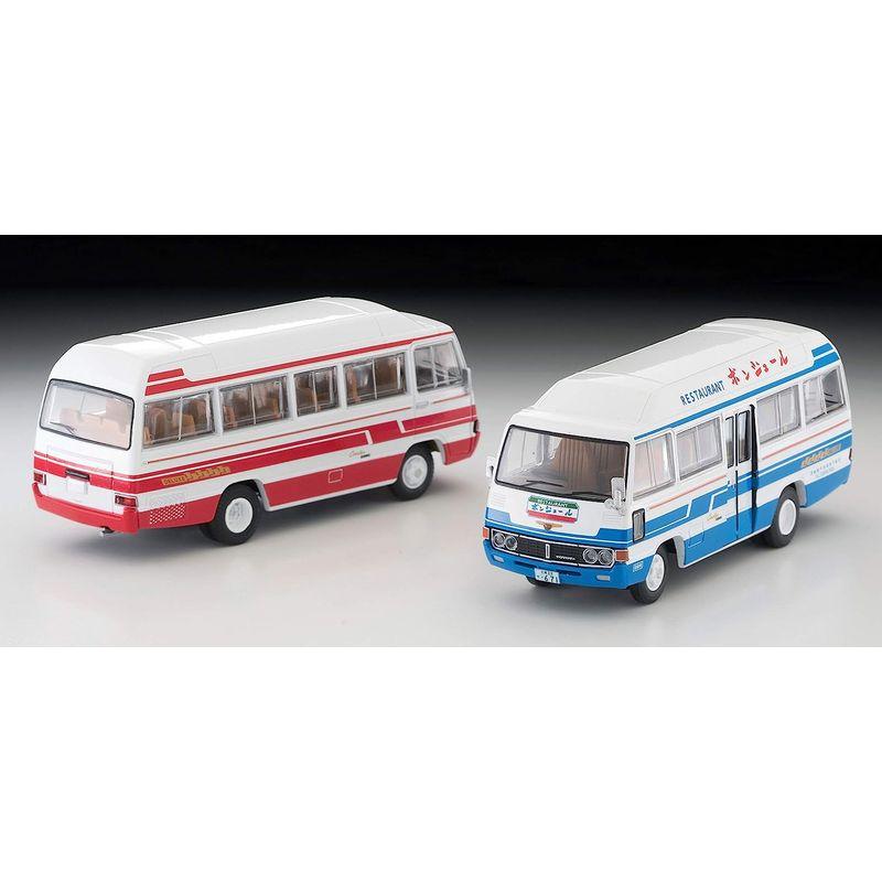 トミカリミテッドヴィンテージ 1/64 LV-184b トヨタ コースター ハイルーフ デラックス車 白/赤 完成品 1/64 LV 184b トヨタ コースター ハイルーフ デラックス車 白/赤 完成品