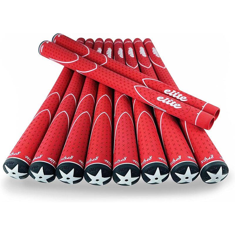 【中古品 】 elitegrips (エリートグリップ) ゴルフ グリップ X360 M58 10本セット レッド バックライン無し 【U1968091361】(10244円)