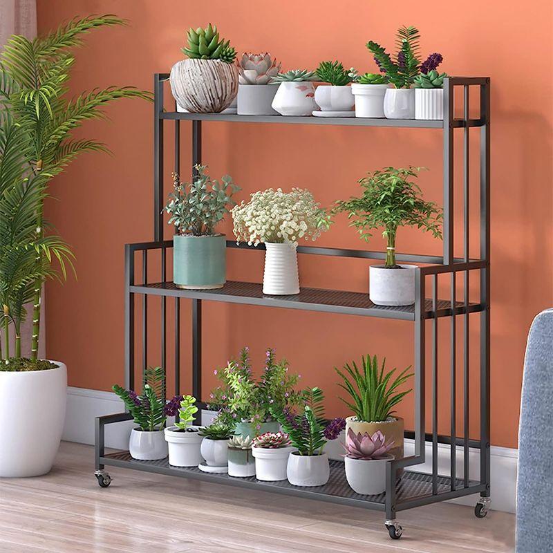フラワースタンド プランタースタンド 花台 3段 ガーデンラック 屋外/室内 植木鉢 園芸ラック おしゃれ 観葉植物棚 幅90cm ガーデン プランタースタンド 花台 3段 ガーデンラック 屋外/室内 植木鉢 園芸ラック おしゃれ 観葉植物棚 幅90cm ガーデン