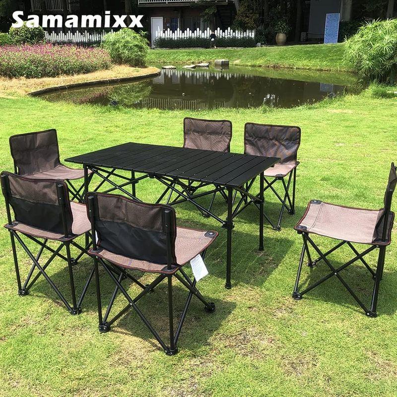 【まとめ売り】 Samamixx アウトドア テーブル チェア 7点セット キャンプ テーブルセット 折りたたみ ロールテーブル イス セット コンパクト 【A2448687805】(12746円)