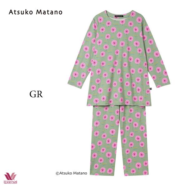ワコール アツコマタノ[ATSUKO MATANO] パジャマ HDX519 M・L ロング袖ロング丈パンツ【綿１００％】 | ATSUKO MATANO by WACOAL | 01