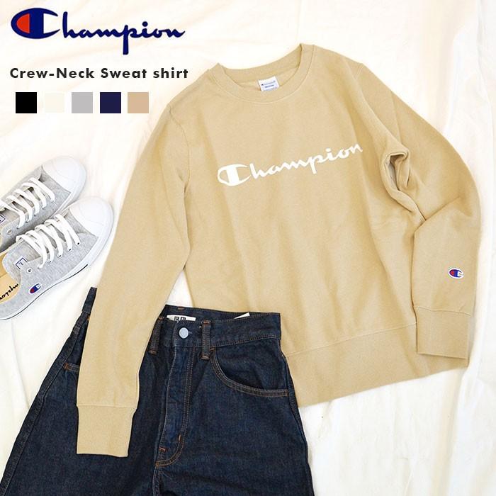 Champion チャンピオン トレーナー レディース トップス スウェット クルーネック ラバープリント グレー ネイビー ブラック ホワイト Cw K015 Champ Cwk015 Jungle Jungle 通販 Yahoo ショッピング