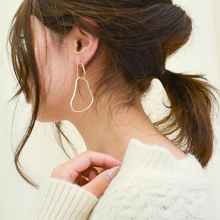 ピアス ゴールド 変形 サークル フープ 2連 ワンポイント 大きめ レディース アクセ アクセサリー シンプル ジェイ エブリー J Every Ev Acc253 Jungle Jungle 通販 Yahoo ショッピング