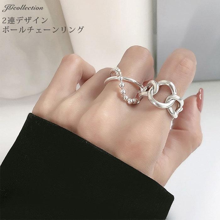 リング レディース 指輪 ボールチェーン 2連 おしゃれ フリーサイズ チェーン アクセサリー ジュエリー ビーズ 上品 大人 女性 シルバー ゴールド 個性的 Ev Acc2 Jungle Jungle 通販 Yahoo ショッピング