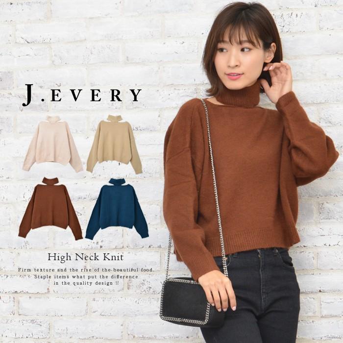 ニット ハイネック タートルネック レディース ドロップショルダー カット 長袖 ピンク ブラウン ネイビー ベージュ 茶 紺 冬 J Every ジェイエブリー Ev Ntp013 Jungle Jungle 通販 Yahoo ショッピング