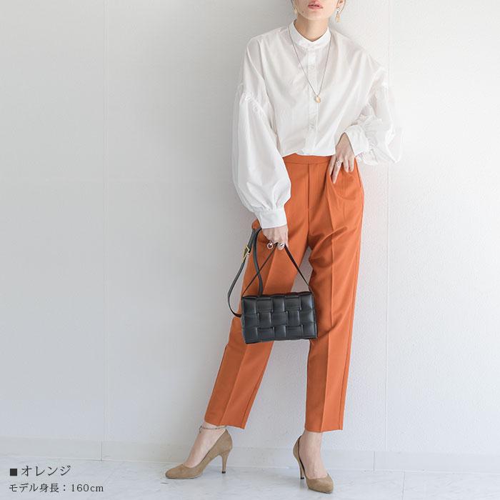 パンツ レディース ボトムス 40代 カラーパンツ 大人 きれいめ 上品 テーパード 9分丈 ウエストゴム ベーシック 黄色 イエロー オレンジ M L Ev Pt050 Jungle Jungle 通販 Yahoo ショッピング