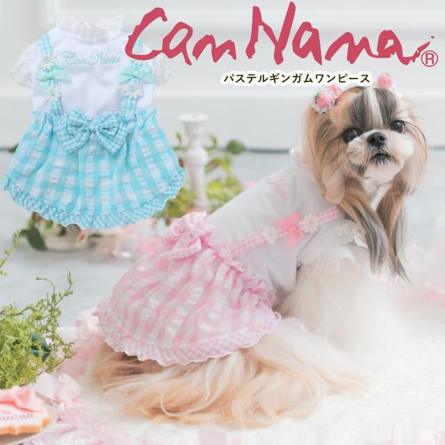 春夏 犬服 Sale きゃんナナ パステルギンガムワンピース Ss Lサイズ かわいい 可愛い 小型犬