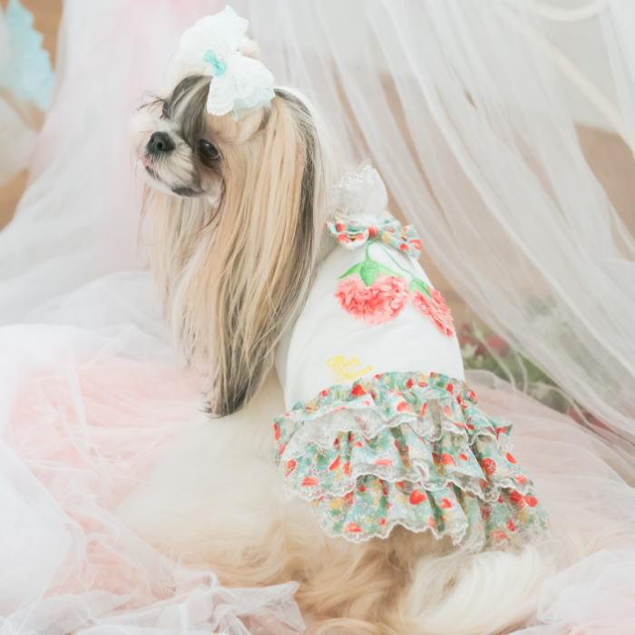 きゃんナナ サマーレースワンピース Lサイズ オフホワイト（楽天