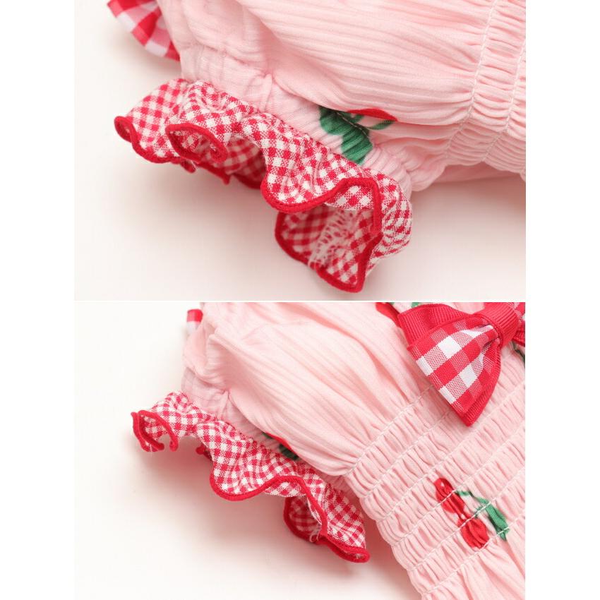 CanNana きゃんナナ 犬服 春 夏 さくらんぼシャーリングワンピース SS