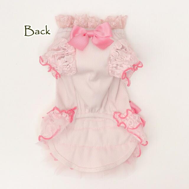 CanNana きゃんナナ 犬服 春 夏 あまいイチゴのレースフリルワンピース