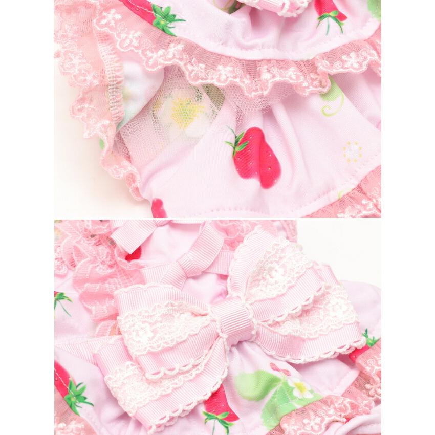 【稀少 美品】きゃんナナ いちごキャミワンピ Ｓ+Ｍサイズ CanNana きゃんナナ 犬服 春 夏 あまいイチゴのCOOLキャミ