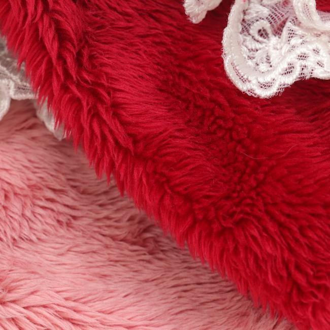 CanNana 犬服 冬いちごスウィートアップワンピース 秋 冬服 冬ワンピ