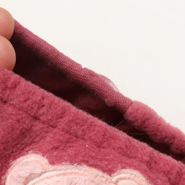犬服 パーティードレス  きゃんくまパフスリーブワンピース クマ 秋 冬服 冬ワンピ きゃんナナ SS-Lサイズ ドッグウェアレッド ピンク CANNANA DOGWEARの画像