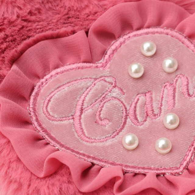 CanNana 犬服 コート ドッグウェア ブローチ付き冬いちごファーコート