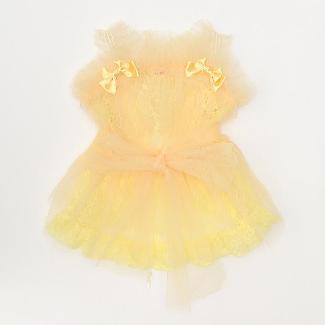 CanNana 犬服 春 チュールフリルキャミワンピース SS-Lサイズ きゃん