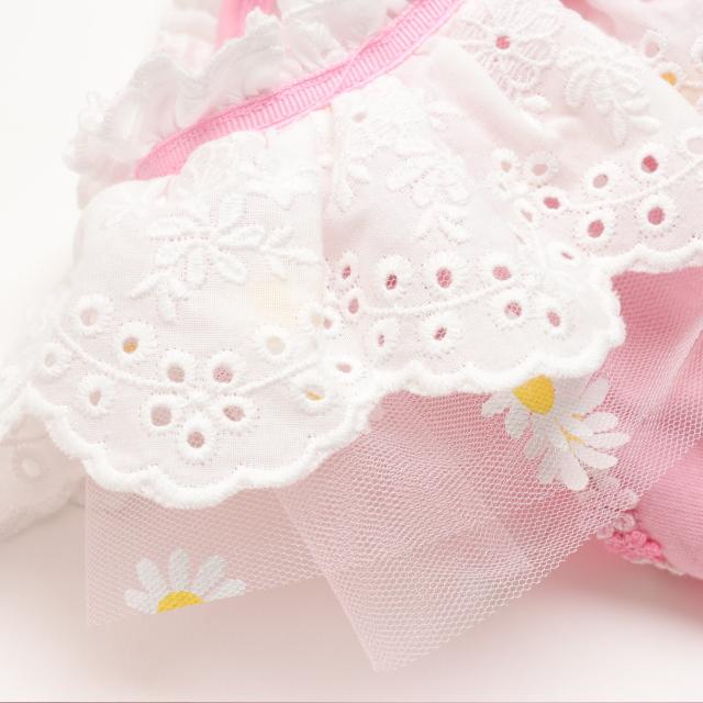 CanNana 犬服 春 フラワーギンガムワンピース SS-Lサイズ きゃんナナ