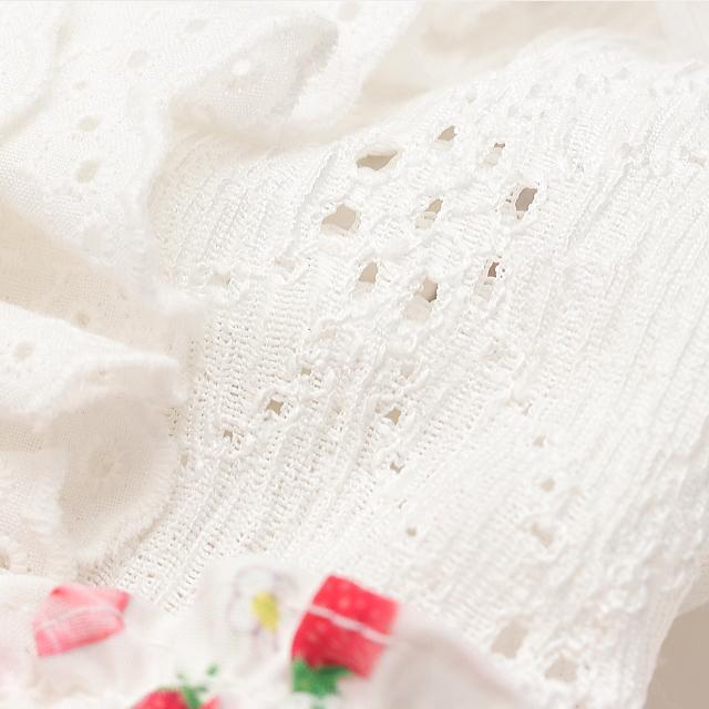 CanNana 犬服 春 いちご柄シフォンドッキングワンピース SS-Lサイズ