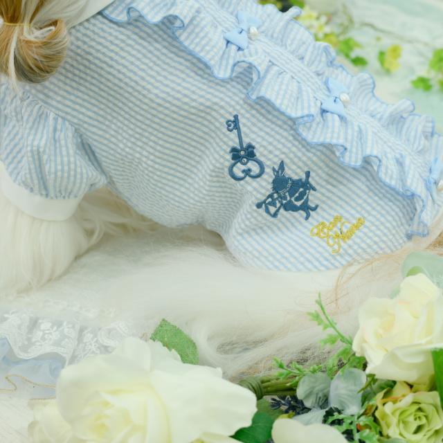 CanNana 犬服 ワンピース 【きゃんナナ】アリスストライプシャツ