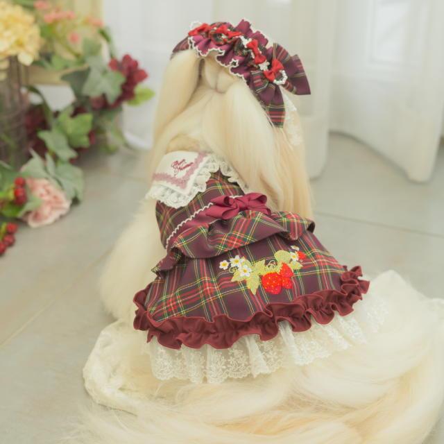 きゃんナナ　犬服　レトロいちごワンピースLサイズ 楽天市場】ドッグウェア 犬服 ワンピース 秋冬【きゃんナナ】レトロ