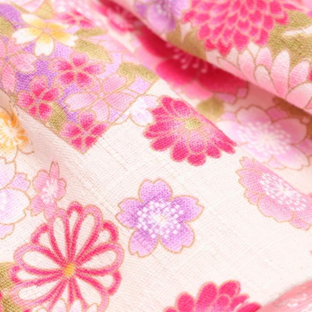 CanNana 新作 ドッグウェア 犬服 着物風 秋冬【きゃんナナ】花柄和ロリ