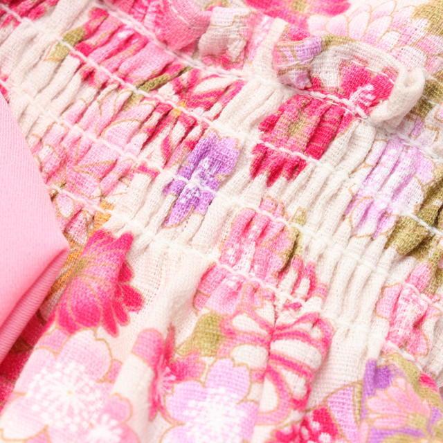 CanNana 新作 ドッグウェア 犬服 着物風 秋冬【きゃんナナ】花柄和ロリ