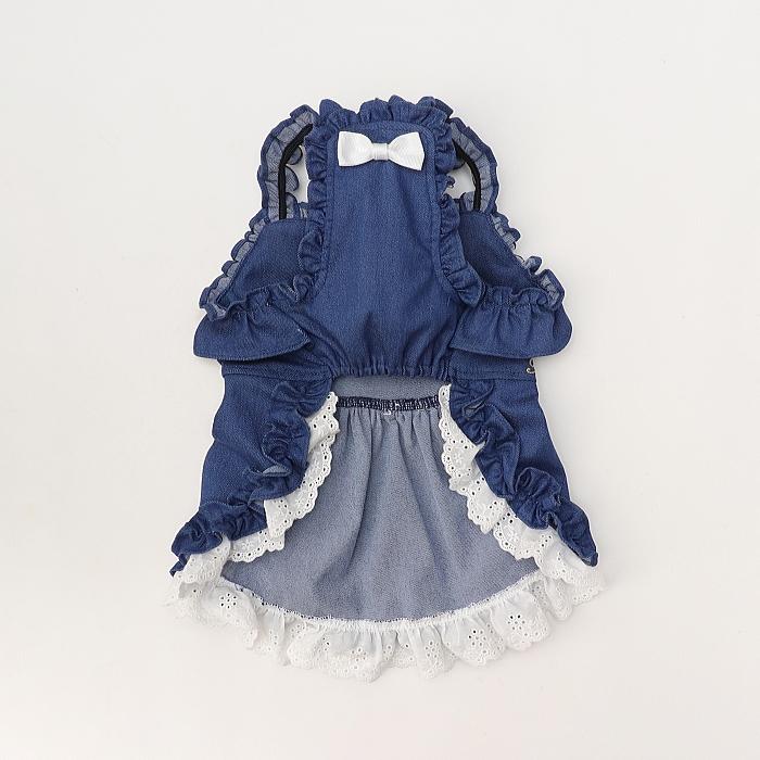 新作　きゃんナナ　ストレッチデニムワンピース CanNana 犬服 春 夏 ワンピース キャンナナ ストレッチデニム