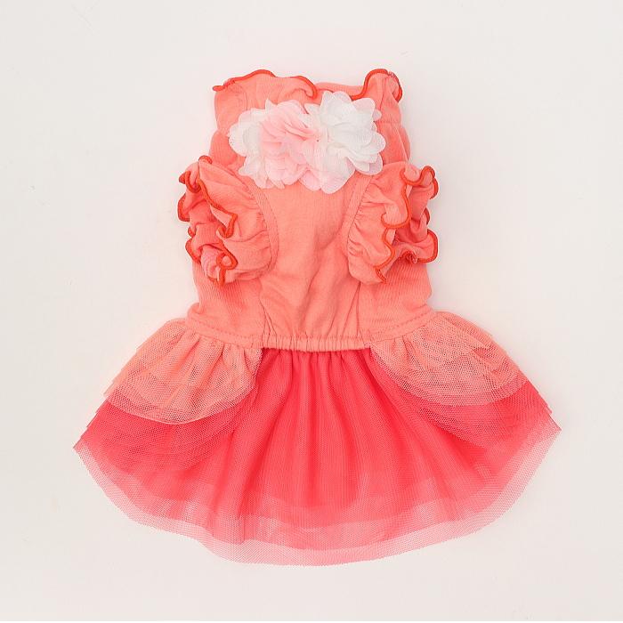犬服 春 夏 ワンピース  キャンナナ チュールバレリーナワンピース SS-Lサイズ 小型犬 ピンク 新作 ブルー オレンジ Cannana 3月入荷予定の画像