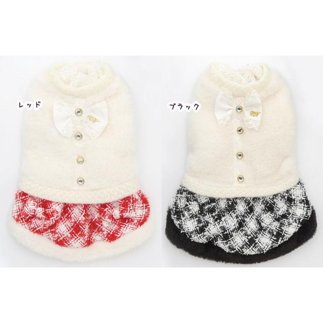 きゃんナナ　ファーワンピースＳＭ 楽天市場】犬服 秋服 きゃんナナボリューム衿のファーワンピース