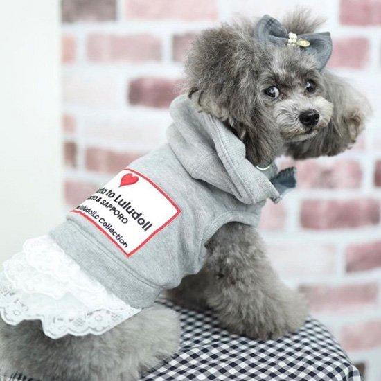 Lulu doll チェックリボン柄ボア犬服 ホワイト Lulu doll チェックリボン柄ボア犬服 ホワイト 【公式通販】