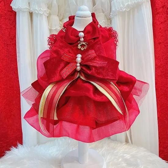 LULUDOLL ルルドール Precious ロイヤルレッドドレス 3S,SSサイズ 犬
