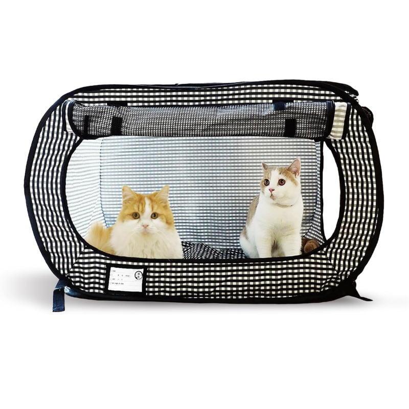 猫壱（necoichi） 猫用 【猫壱】ポータブルケージ ブラック 耐荷重11kg