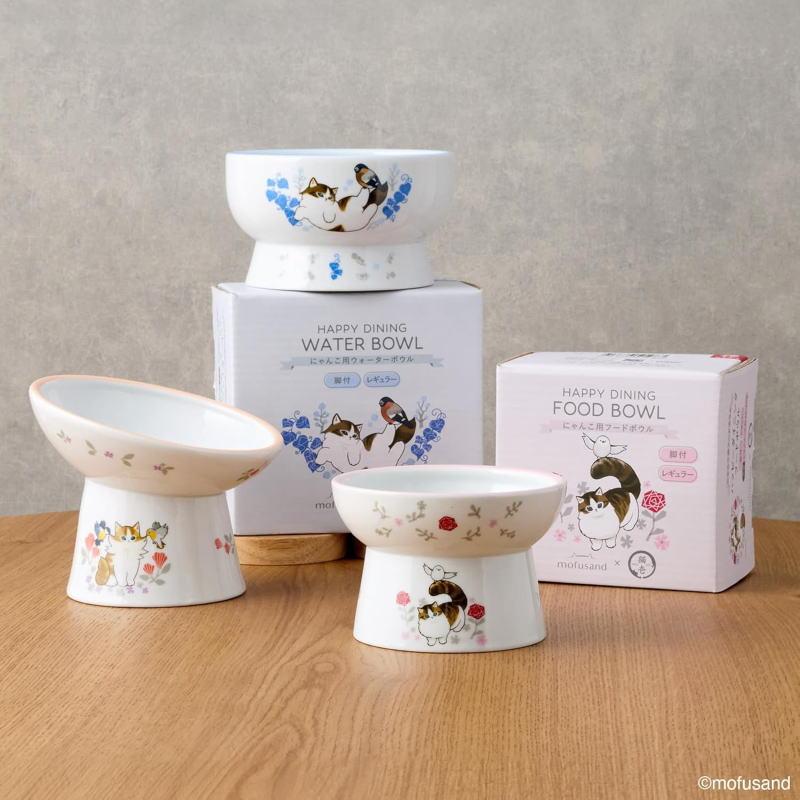 チョコ 猫壱モフサンドフードボウル5点セット 猫壱（necoichi） 猫用 【猫壱】 脚付フードボウル レギュラー