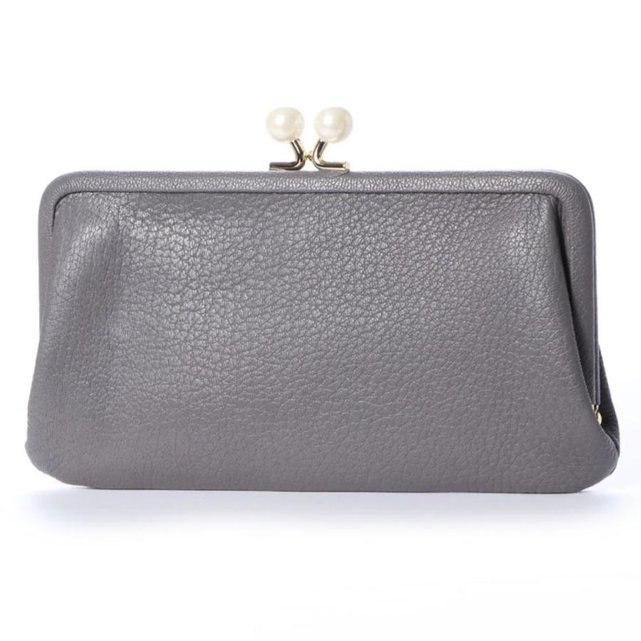 perche（ペルケ） 財布 長財布 がま口 ドット アクリル玉 レディース