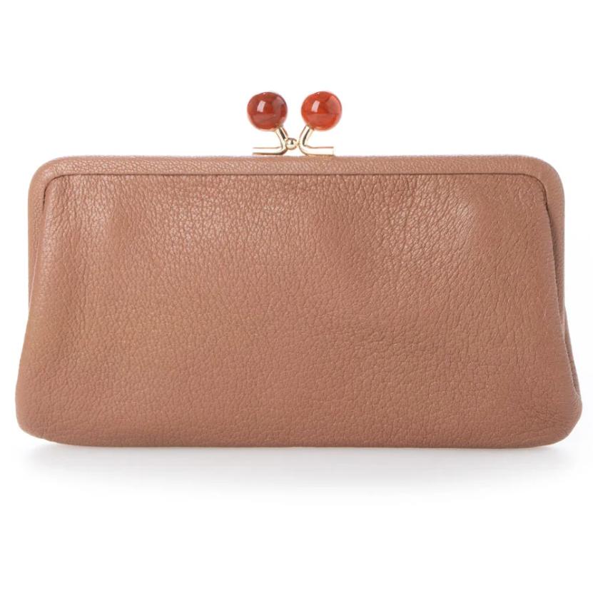 perche（ペルケ） 財布 長財布 がま口 ドット アクリル玉 レディース