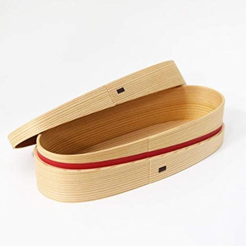 大館工芸社　曲げわっぱ　弁当箱　軌　朱色 曲げわっぱ -軌（MICHI）弁当 朱- 秋田県大館市の伝統工芸