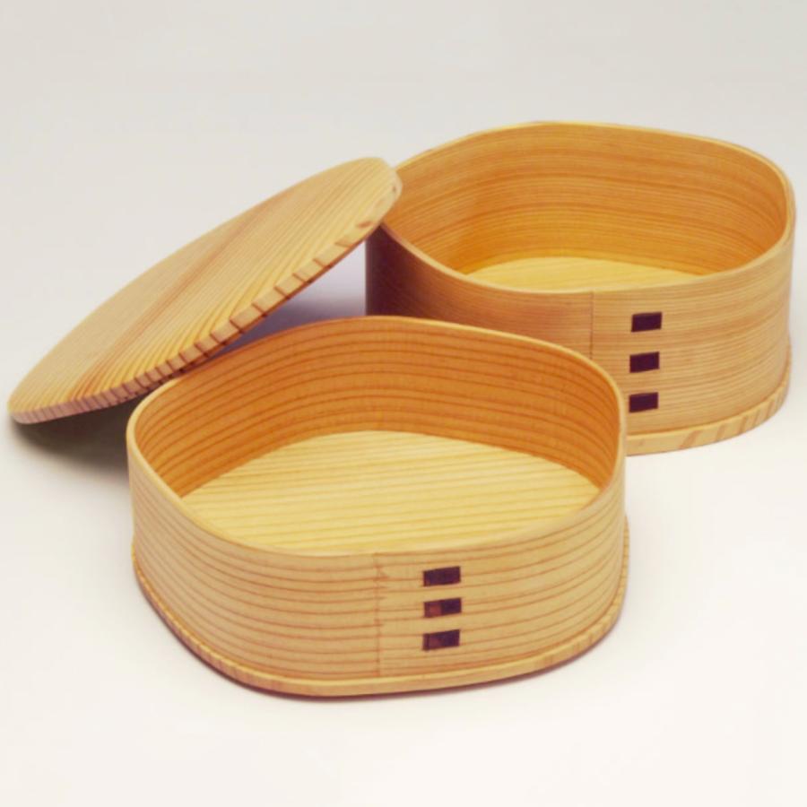 大館工芸社 梅花 二段 曲げわっぱ弁当箱 まげわっぱ 杉 曲げわっぱ お