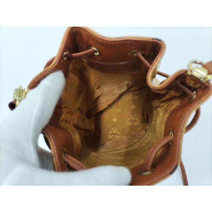 MCM ショルダーバッグ 巾着 ヴィセトス ロゴグラム レザー MCM ショルダーバッグ 巾着 ヴィセトス ロゴグラム レザー