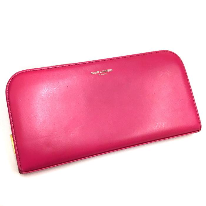 Yves Saint Laurent 【中古】サンローラン パリ ラウンドファスナー長 