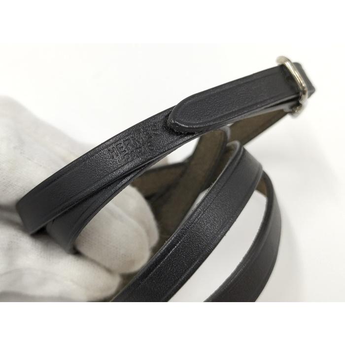 HERMES（エルメス） ブレスレット アピ1 レザー ブラック □D刻印