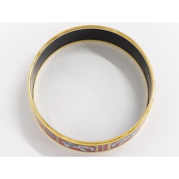 HERMES 【中古】エルメス エマイユ GM バングル 象柄 七宝 HERMES 【中古】エルメス エマイユ GM バングル 象柄 七宝