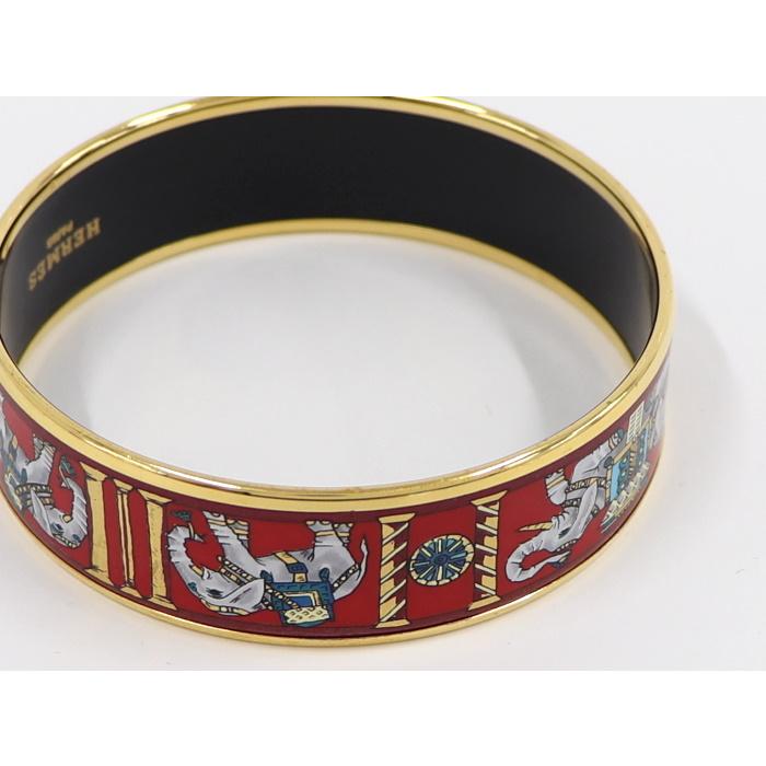 HERMES 【中古】エルメス エマイユ GM バングル 象柄 七宝 HERMES 【中古】エルメス エマイユ GM バングル 象柄 七宝