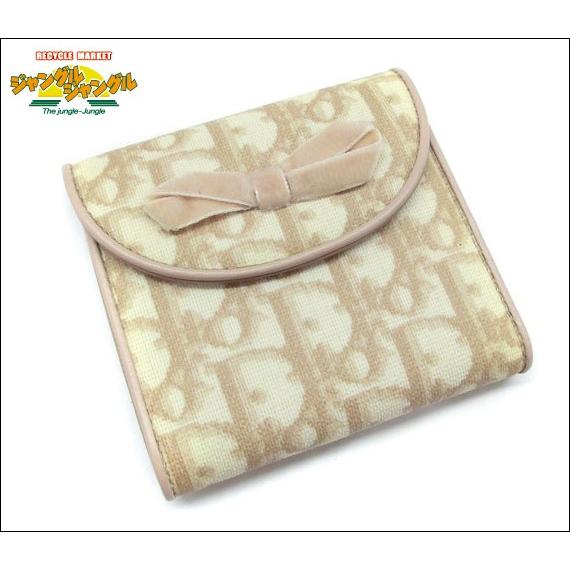 Christian Dior クリスチャン ディオール 三つ折り財布 トロッター柄  