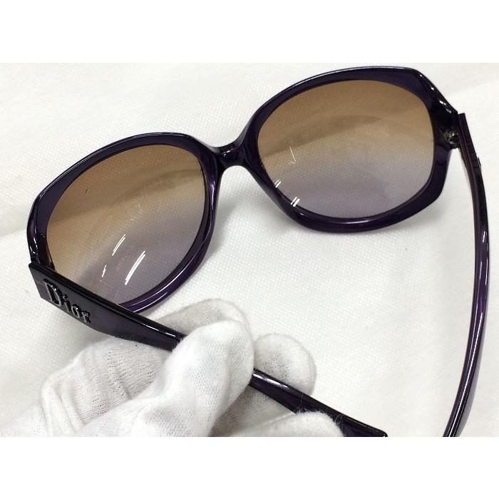【中古】クリスチャン・ディオール サングラス optyl ブラウンレンズ パープルフレーム[jggZ] 2000085258100012