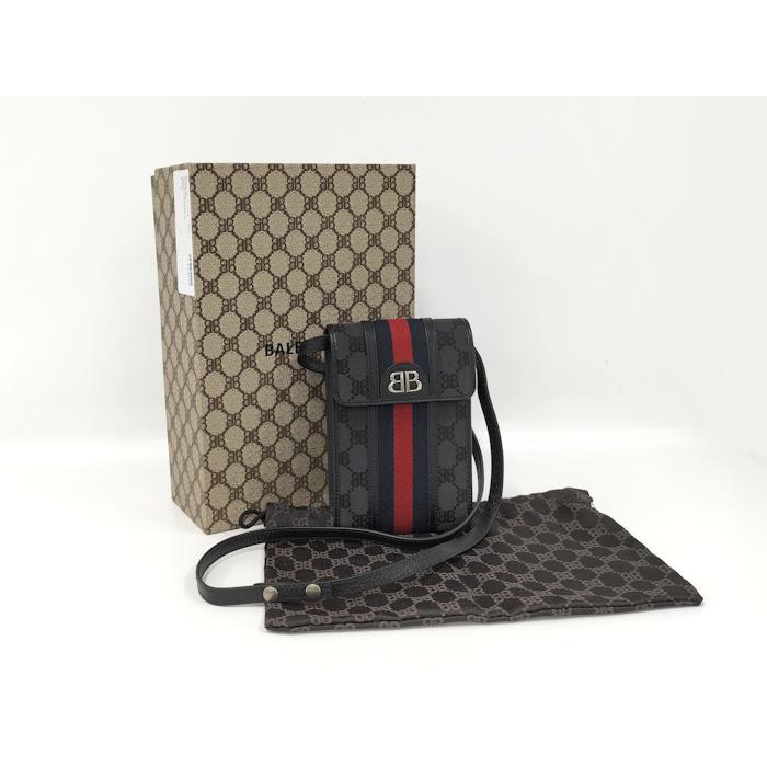 グッチ　ブラックバッグ GUCCI（グッチ） ザ ハッカー ショルダーバッグ バレンシアガコラボ