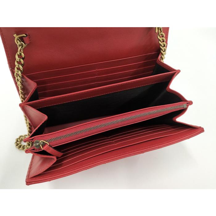 グッチ GUCCI チェーンウォレット GGマーモント レザー レッド ゴールド金具 赤 チェーン ショルダーバッグ シェブロン キルティング  474575 【箱】【中古】 楽天市場】【財布】GUCCI グッチ GGマーモント チェーンウォレット