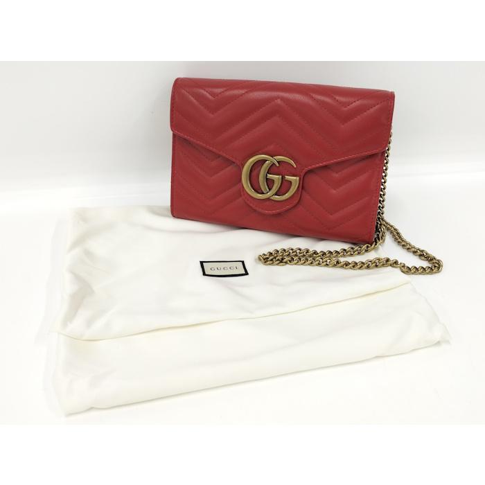 GUCCI（グッチ） ショルダーバッグ チェーンウォレット GGマーモント