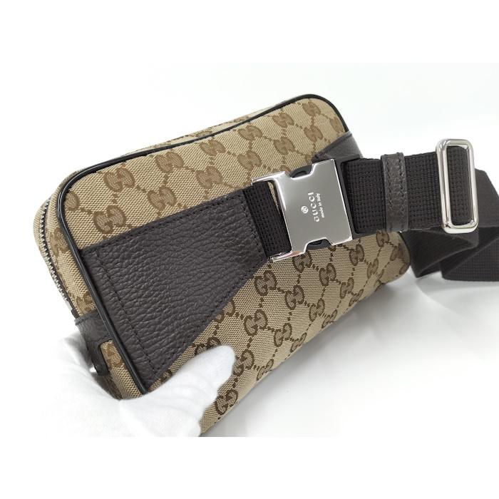 GUCCI（グッチ） ウエストバッグ ボディバッグ GGキャンバス ブラウン