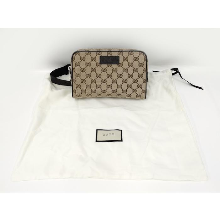 GUCCI（グッチ） ウエストバッグ ボディバッグ GGキャンバス ブラウン