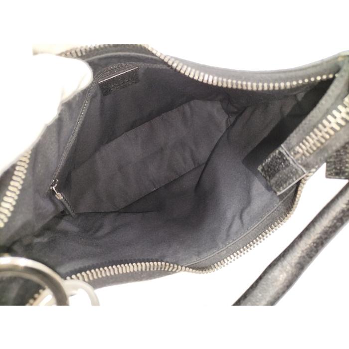 GUCCI（グッチ） ワンショルダーバッグ GGキャンバス レザー ブラック