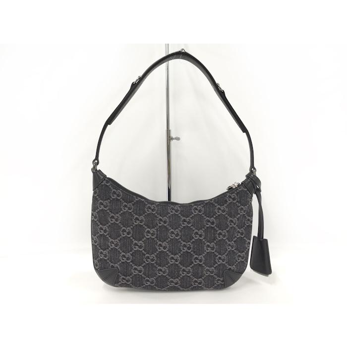 GUCCI ワンショルダーバッグ GGデニム レザー ブルー系 774719 GUCCI（グッチ） ワンショルダーバッグ GGデニム レザー ブルー系